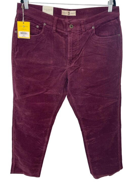 Duck Head Other - Duck Head Corduroy Pants Fig Men's Sz 36x30 Classic Fit Burgundy MSRP$128 NWT